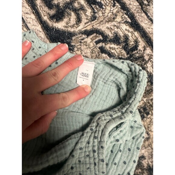 Alice & Ames | Muslin Cotton Blue Dot Dress | 5T - Picture 3 of 3